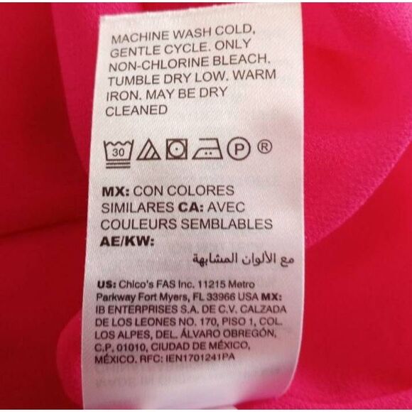 White House Black Market Pink Tie Front Blouse SZ.4 EUC - Picture 7 of 7